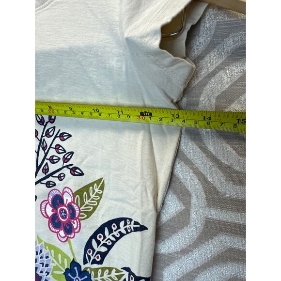 Tea Collection Girls Floral T-Shirt Top Size 6-7 Medium Short Sleeve Print Tee - Picture 5 of 7